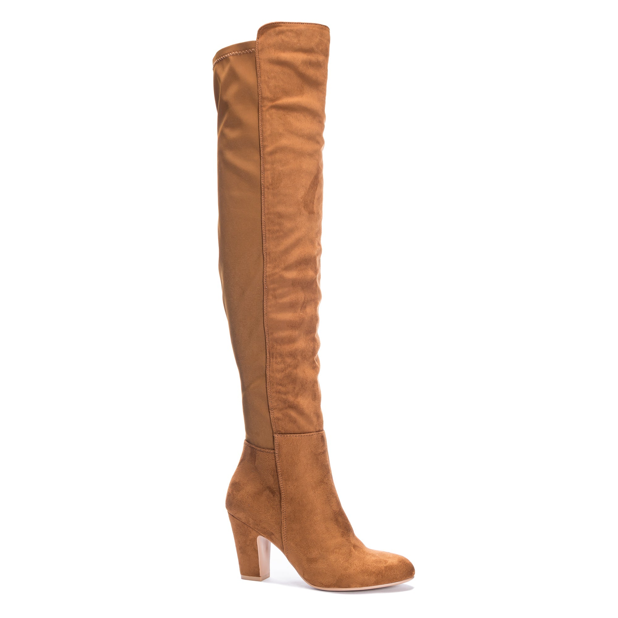 Over the knee leather brown boots best sale