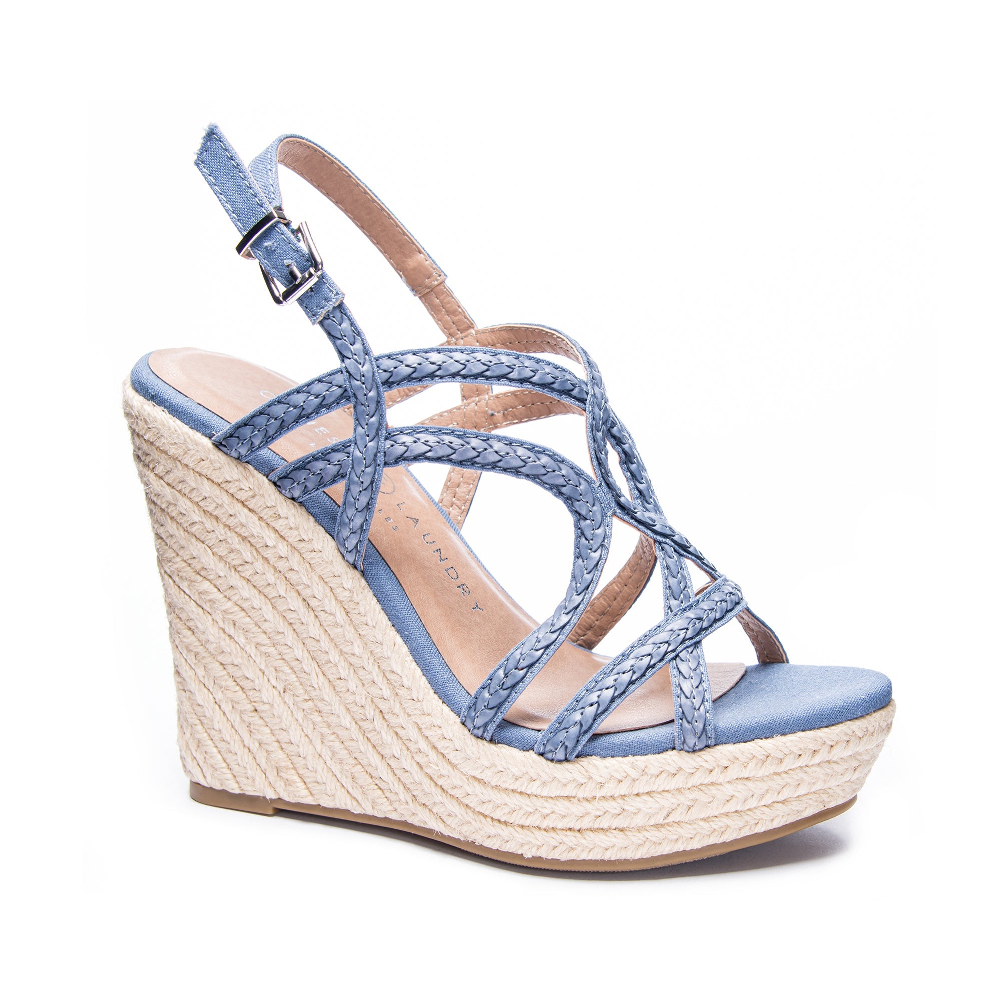 Blue fashion wedge sandal