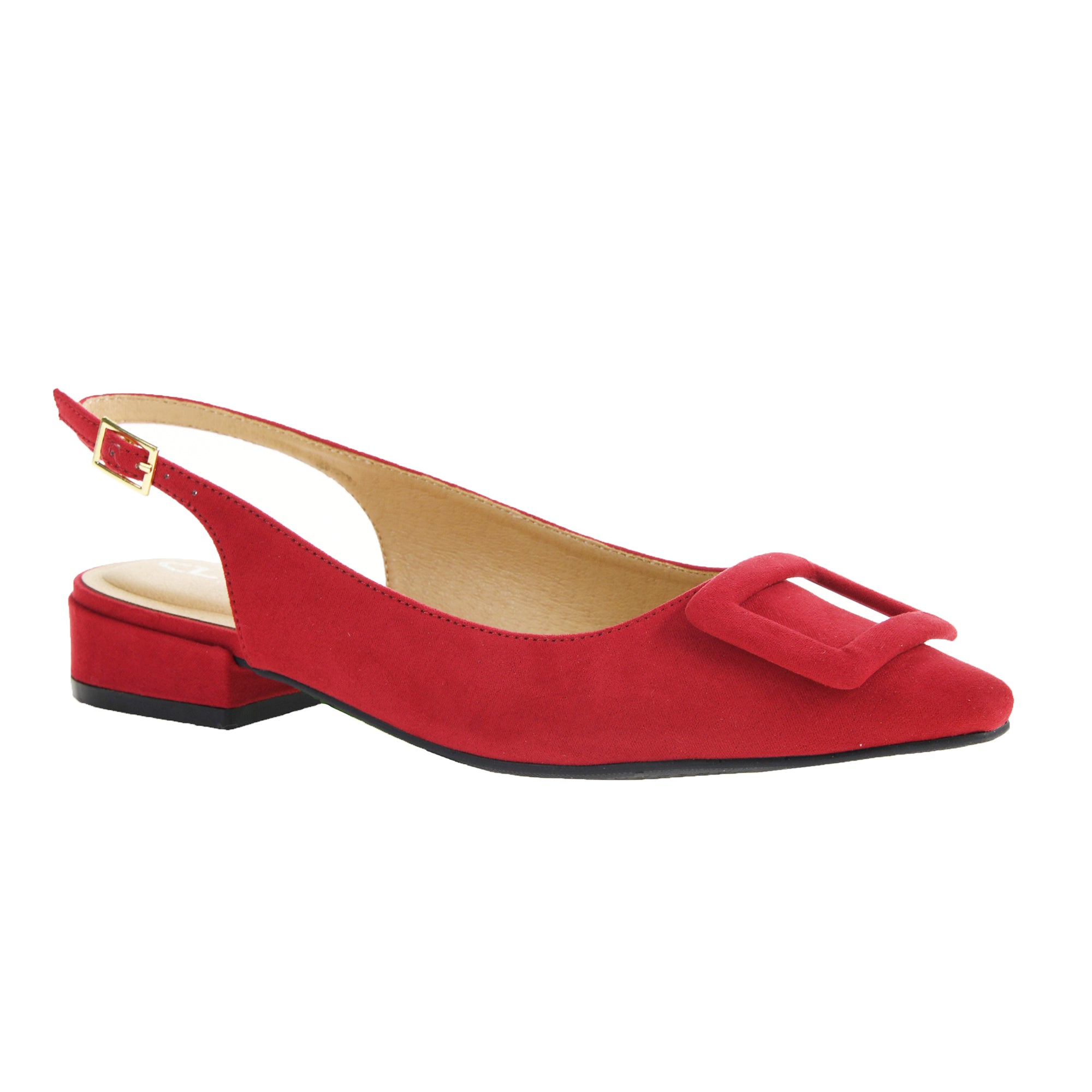 Red suede slingback pumps online