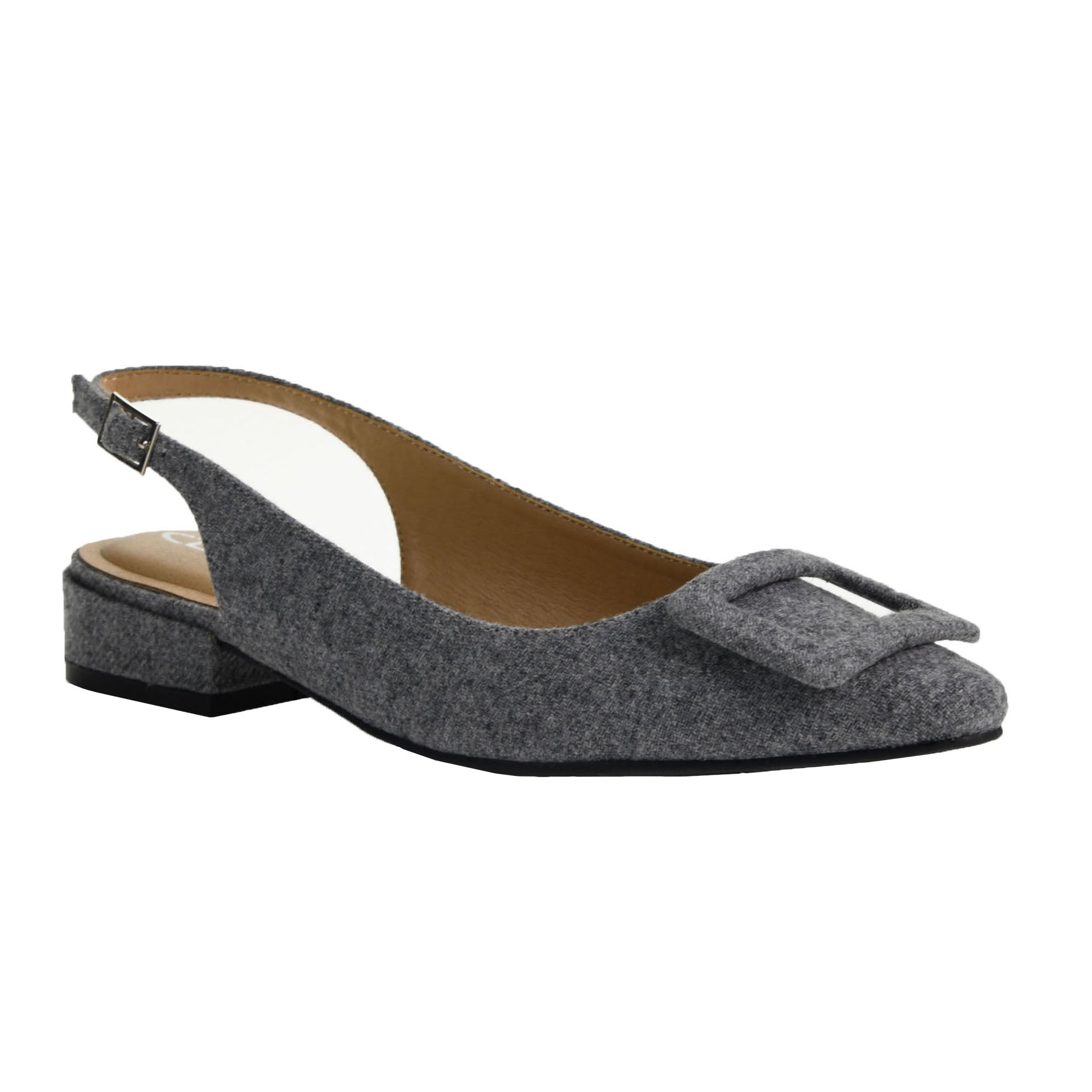 Grey suede slingbacks hotsell