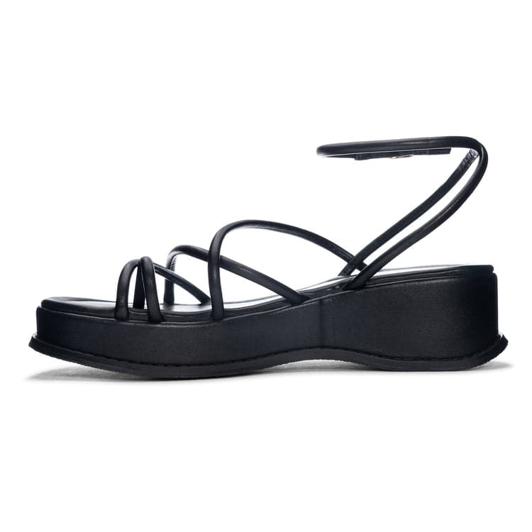 BEBO estelia strappy 90s platform heeled sandals in black | ASOS