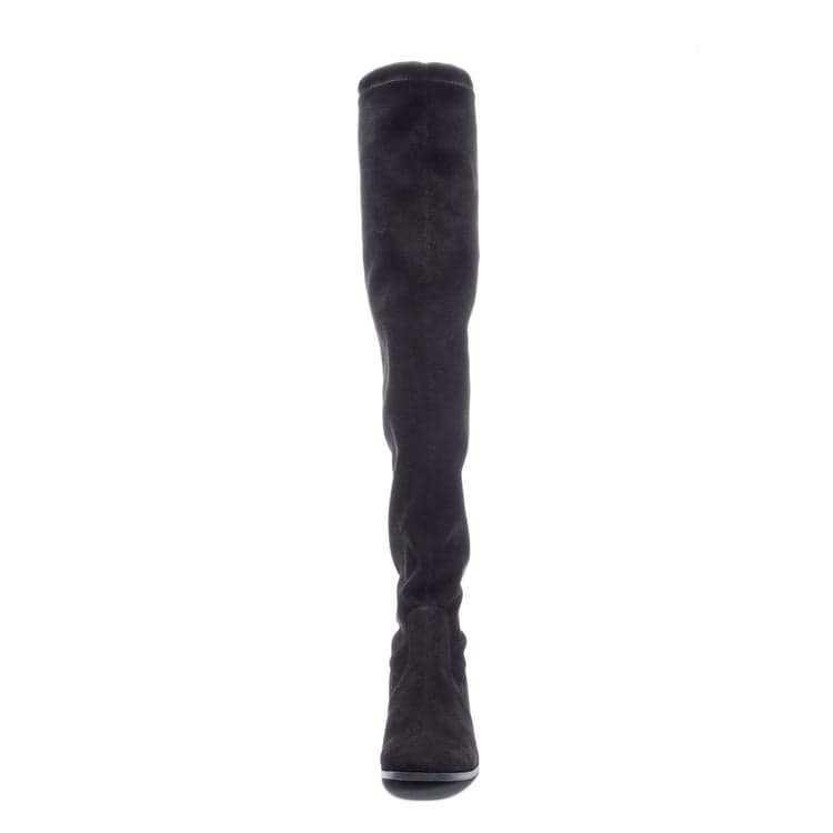 Over The Knee Boot - Black Suede 40