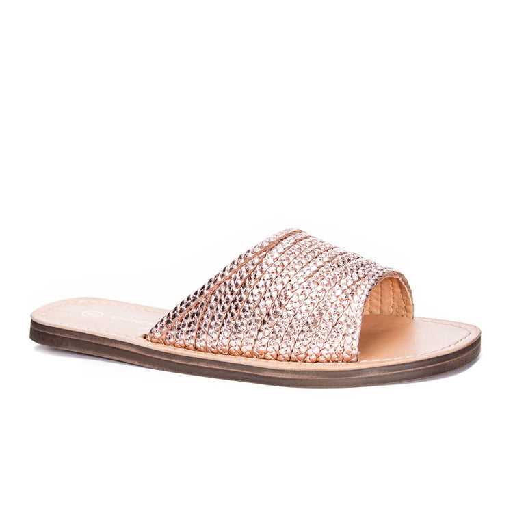 Rose gold hot sale slide sandals