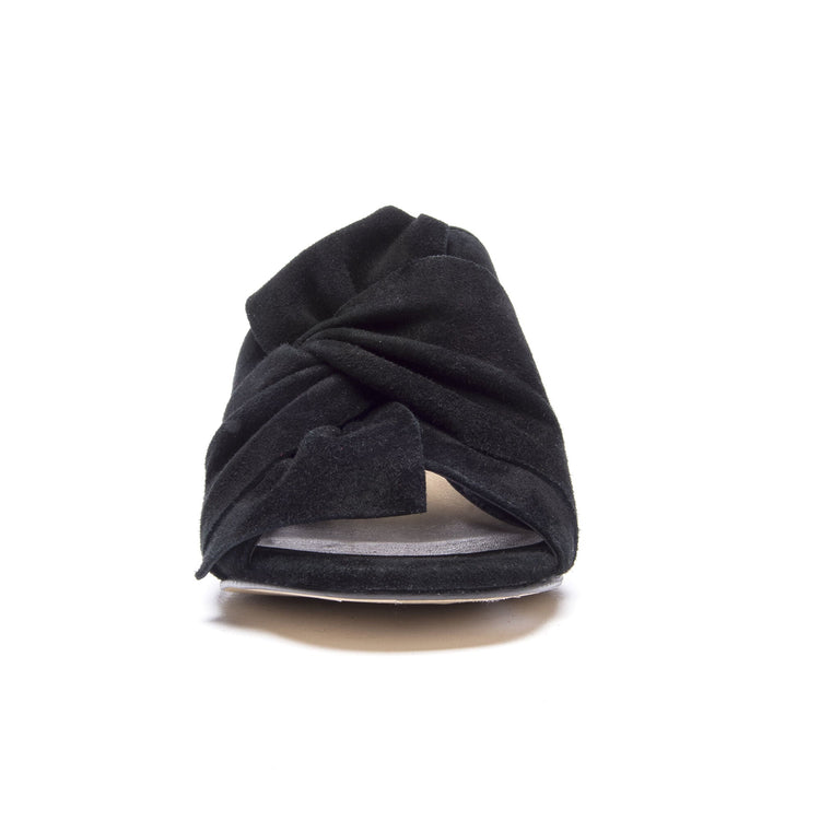 Black suede slide store sandals