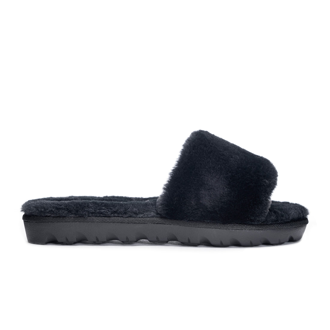 Rally Faux Fur Slide