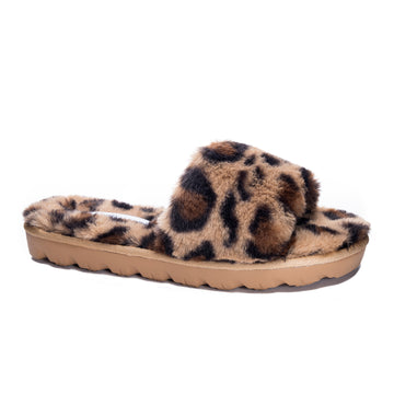 Rally Leopard Faux Fur Slide