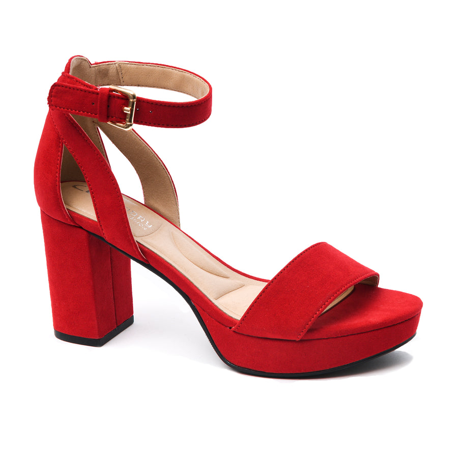 Go On 2 Wide Width Heels Red 10.0W