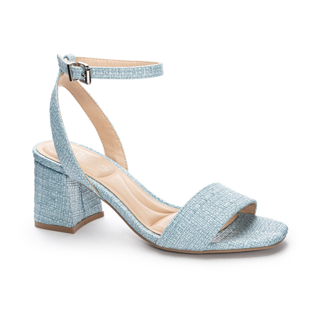 CL by Laundry Women s Beauties Heeled Sandal Blue Straw 8.5