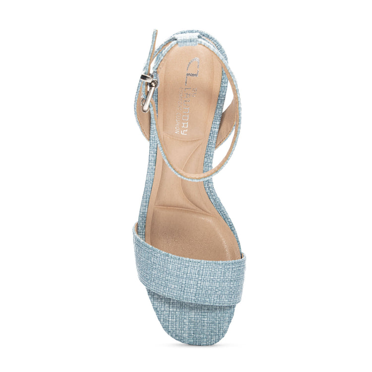 Blue strappy deals block heels