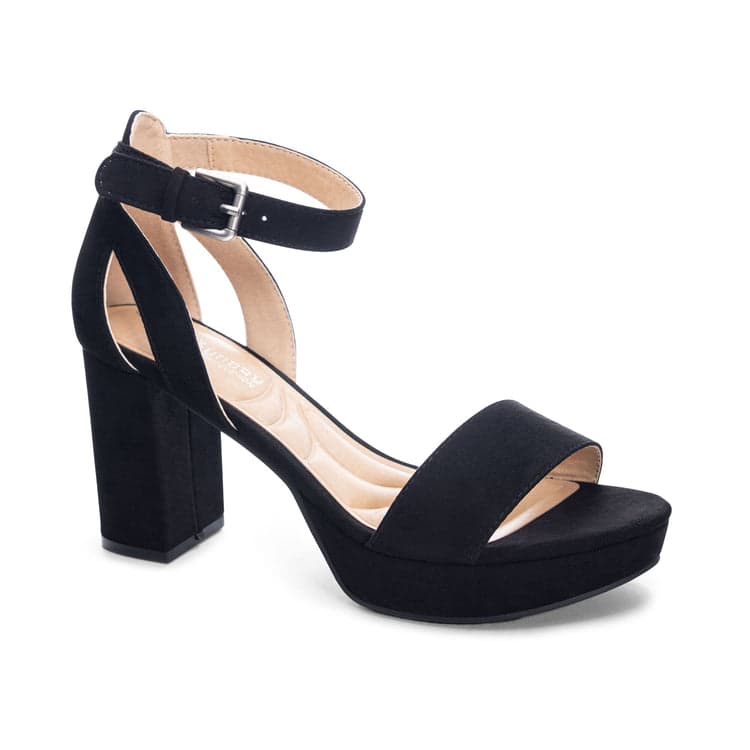 Amazon.com: Black Platform Sandals Women Chunky Heel Dressy Summer Wide  Width High Heels Waterproof Square Toe Leather High Heel Slippers :  Clothing, Shoes & Jewelry