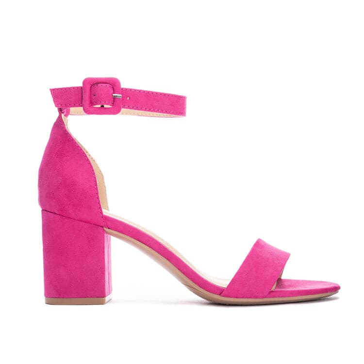 Hot Pink Heels - Velvet Heels - Bow Heels - Platform Sandals - Lulus