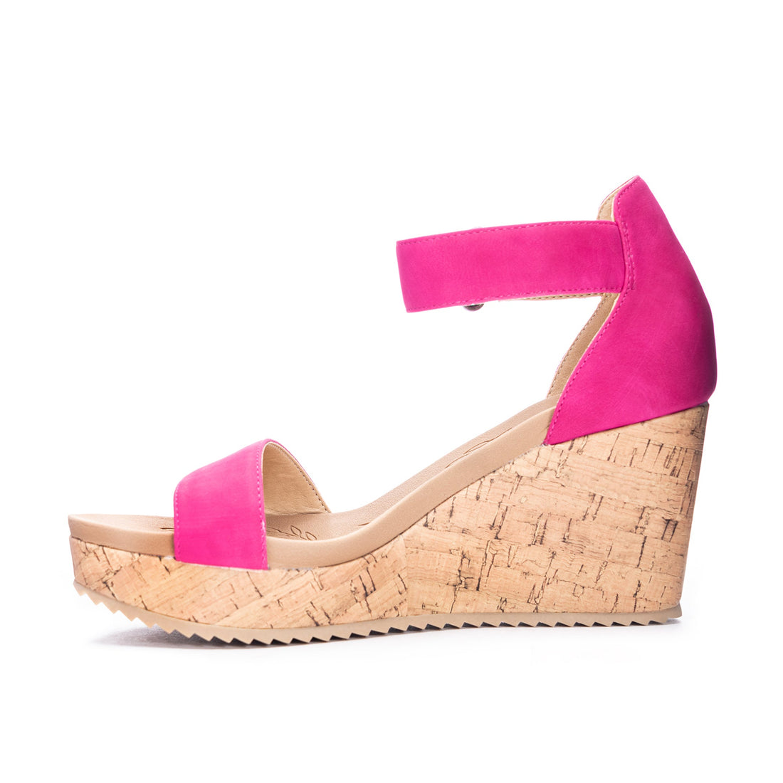 Neon pink wedge sandals best sale