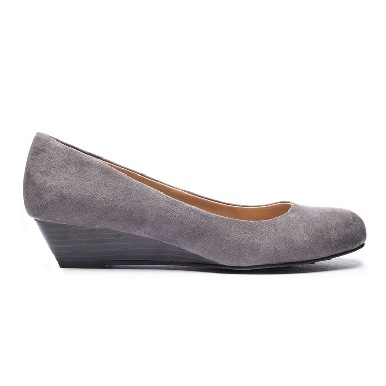 Grey on sale wedge pumps