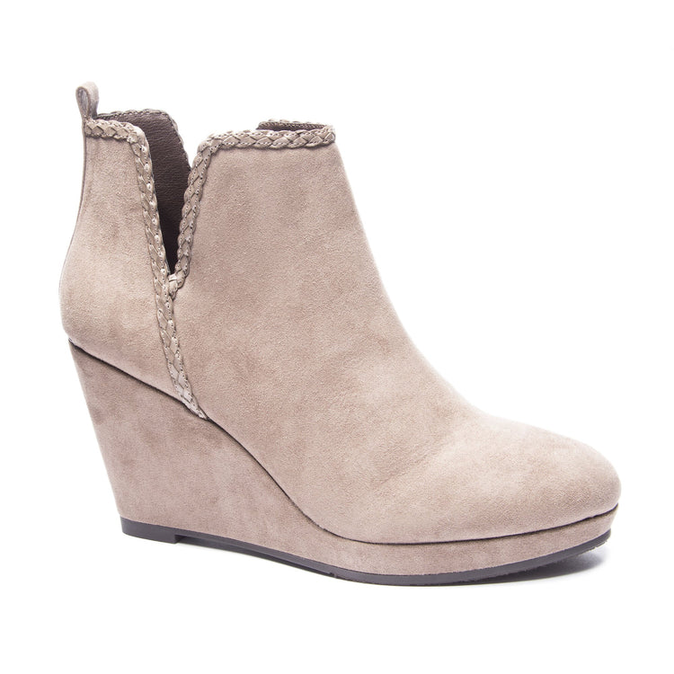 Taupe on sale wedge bootie