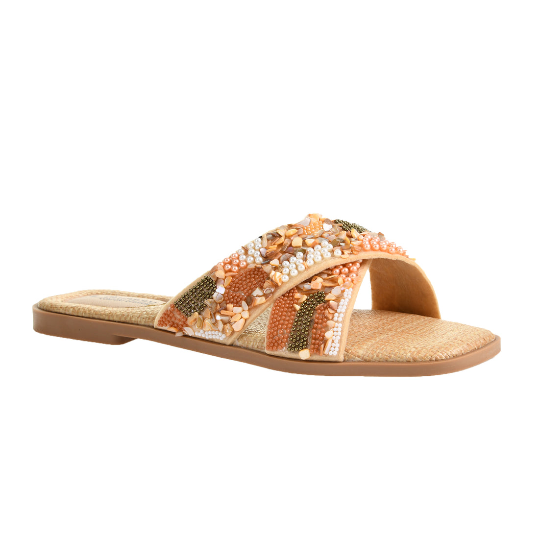 Long Beach Beaded Slide Sandal