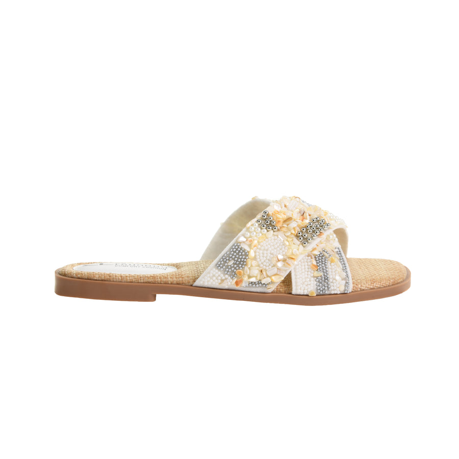 Long Beach Beaded Slide Sandal