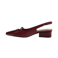 Maude Pointed Toe Slingback Low Heel