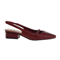 Maude Pointed Toe Slingback Low Heel