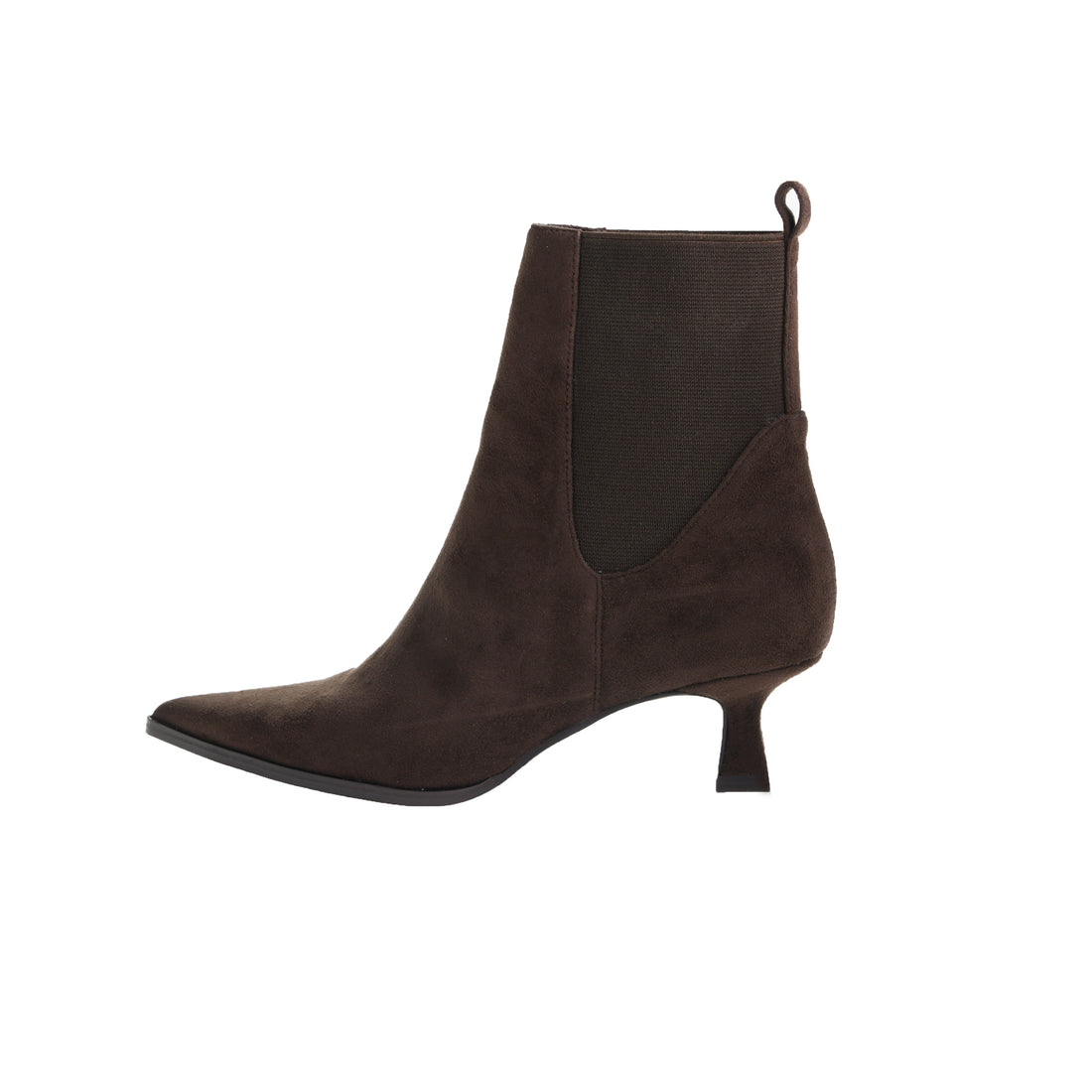 Brown kitten heel ankle boots best sale