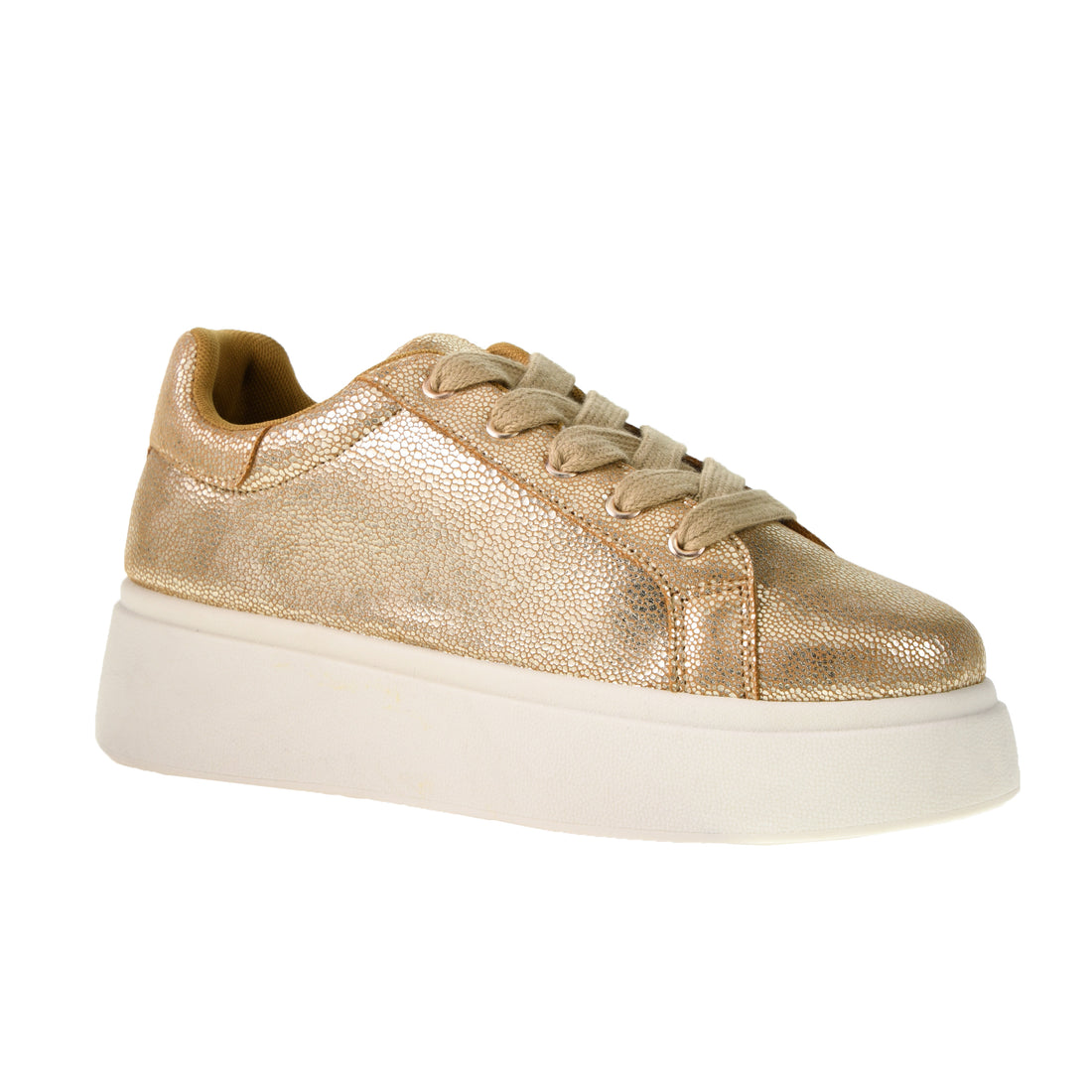 Gold metallic sneakers best sale